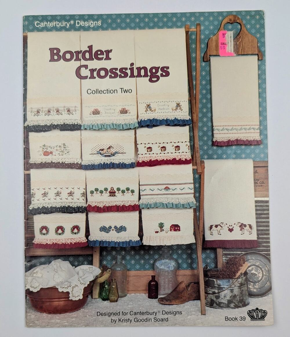 VTG~DIY~ Granny Chic / Millennial -BORDER CROSSING- BK 39- Cross Stitch-1985